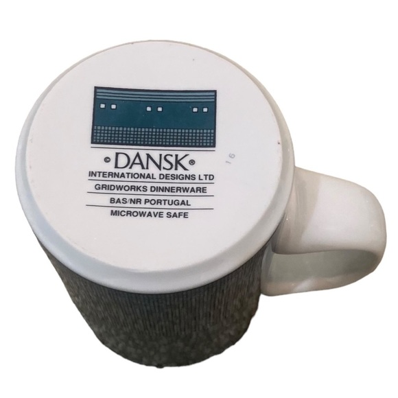 Vintage 1990’s Dansk gridworks teal mugs set of 7 microwave safe 10oz 4 in - Picture 7 of 9